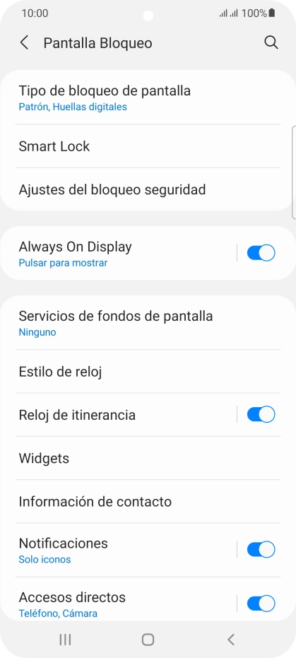 Pulsa Tipo de bloqueo de pantalla e introduce el código de seguridad extra que has creado anteriormente.