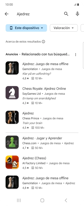 Pulsa la app deseada.