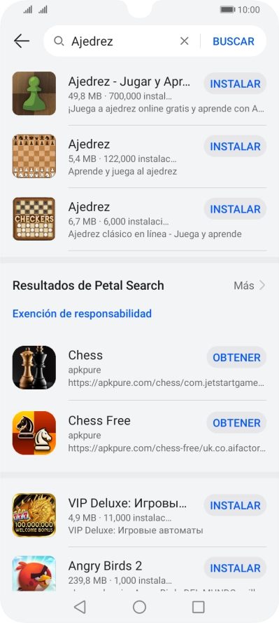 Pulsa la app deseada.
