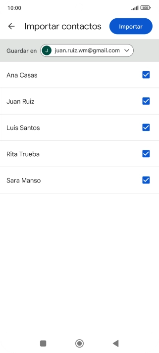 Pulsa la lista desplegable junto a 