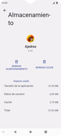 Pulsa BORRAR CACHÉ.