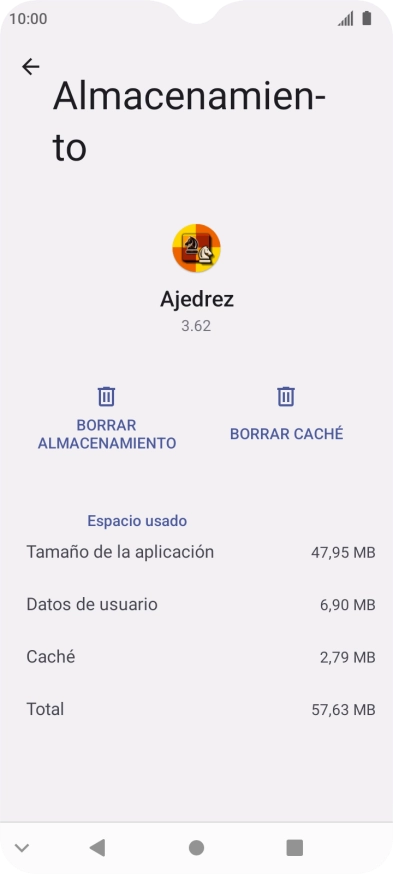 Pulsa BORRAR CACHÉ.