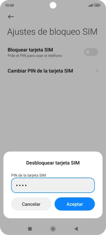 Introduce tu código PIN y pulsa Aceptar.