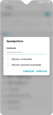 Introduce la contraseña de la red wifi y pulsa CONECTAR.