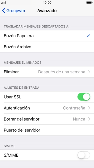 Pulsa el indicador junto a 