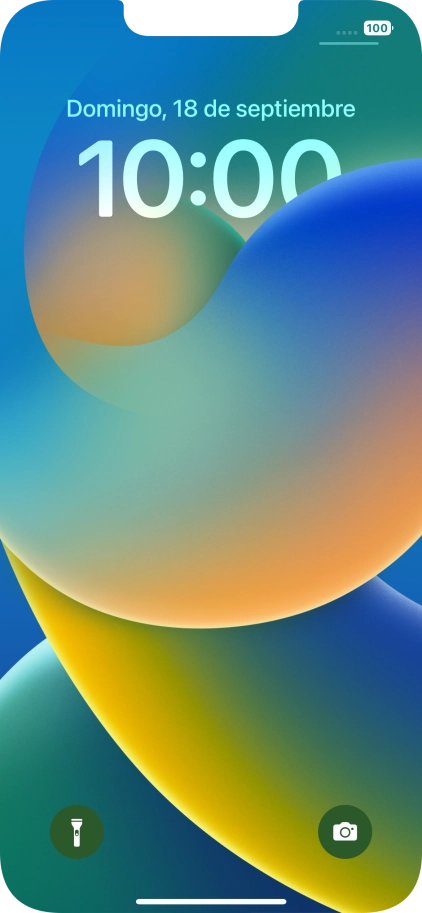 Desliza el dedo hacia arriba desde la parte inferior de la pantalla.