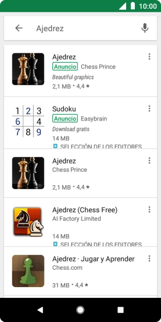 Pulsa la app deseada.