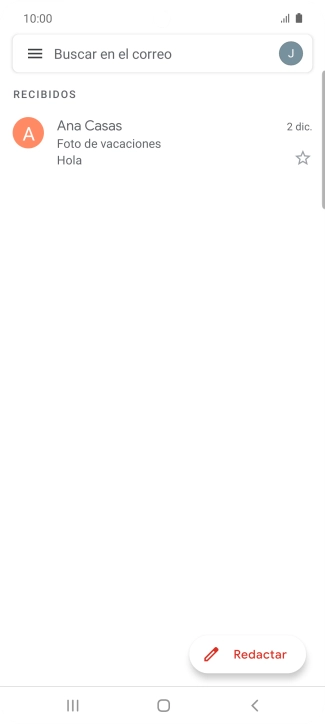 Pulsa el icono de cuentas de correo electrónico.