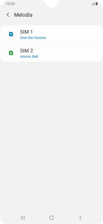 Pulsa el nombre de la tarjeta SIM.