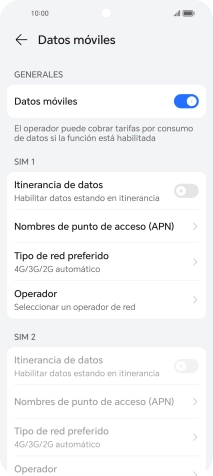 Pulsa Nombres de punto de acceso (APN).