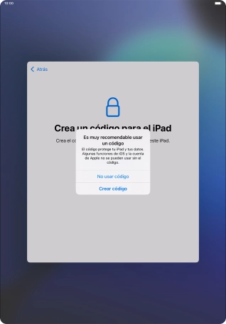 Si desactivas la función, pulsa No usar código.