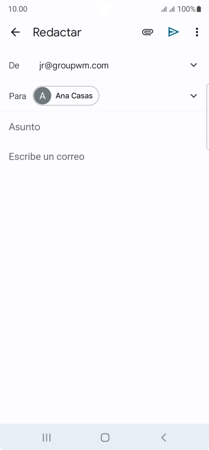 Pulsa Asunto e introduce el asunto deseado.
