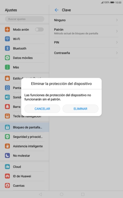 Pulsa ELIMINAR.
