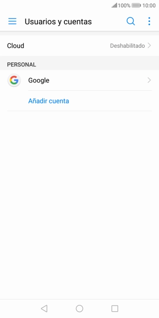 Pulsa Añadir cuenta.