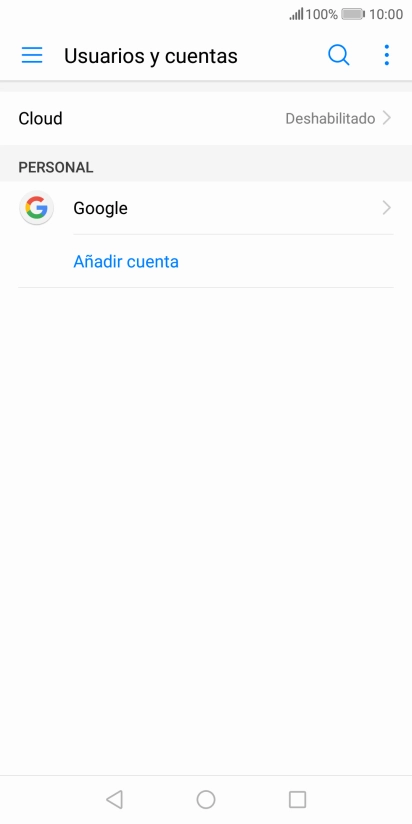 Pulsa Añadir cuenta.