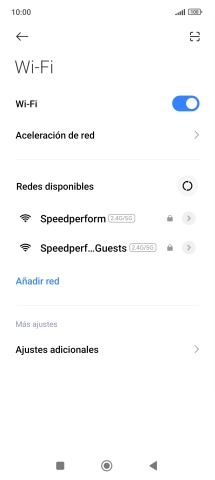 Pulsa la red deseada.