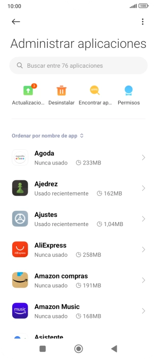 Pulsa la app deseada.