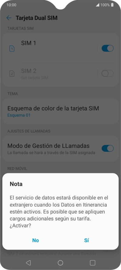 Pulsa el ajuste deseado para activar o desactivar la función.