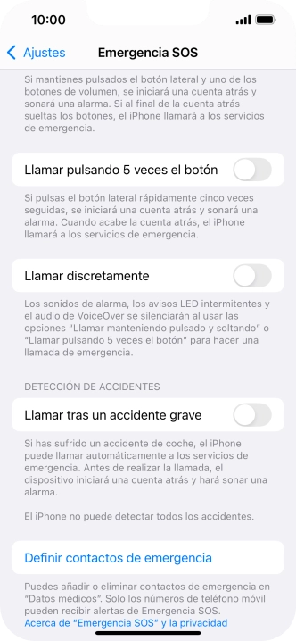 Pulsa el indicador junto a 