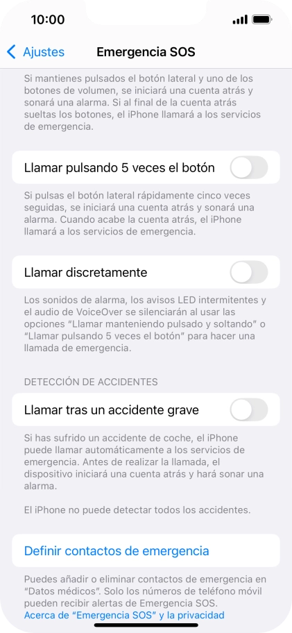Pulsa el indicador junto a 