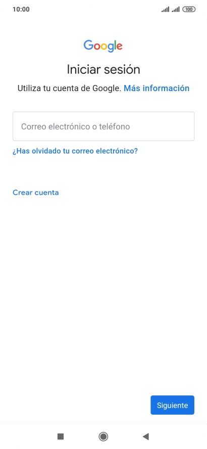Si no tienes una cuenta de Google, pulsa Crear cuenta y sigue las indicaciones de la pantalla para ver cómo crear una cuenta nueva.
