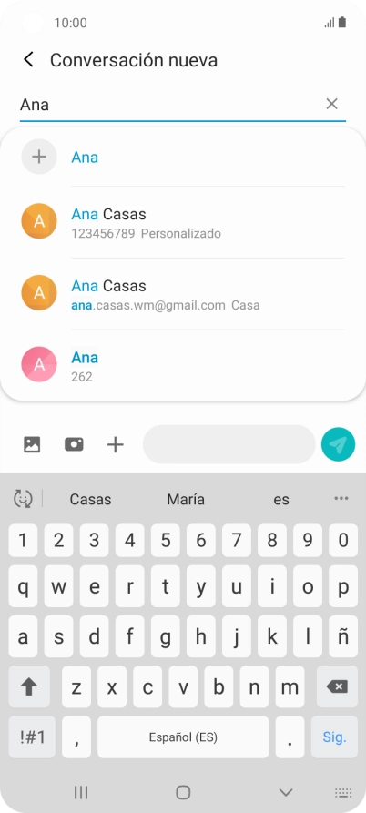 Pulsa el contacto deseado.
