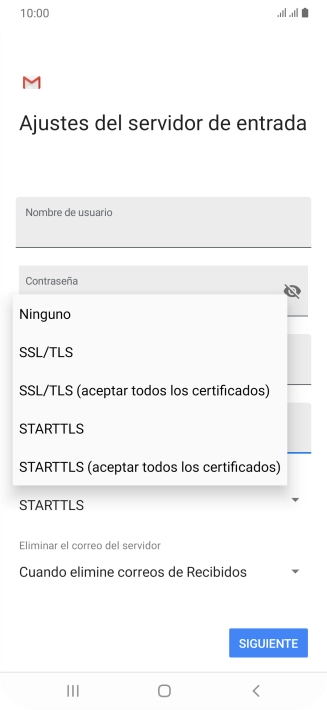 Pulsa Ninguno para desactivar la función.
