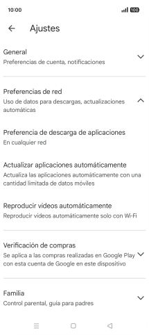 Pulsa Actualizar aplicaciones automáticamente.