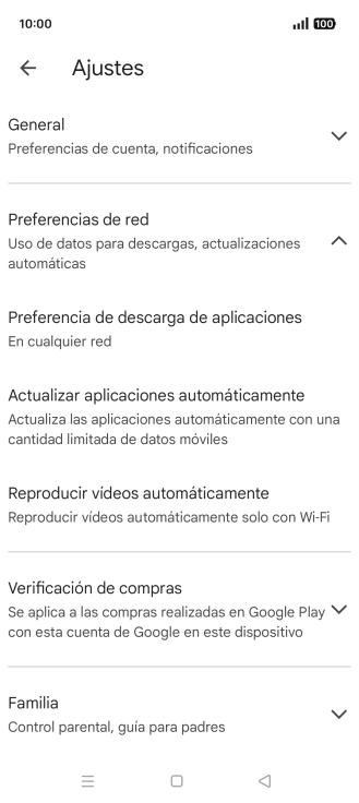 Pulsa Actualizar aplicaciones automáticamente.