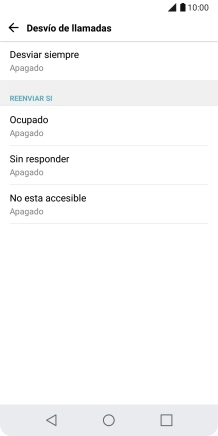 Pulsa el tipo de desvío deseado.