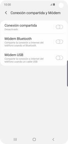 Pulsa Conexión compartida.