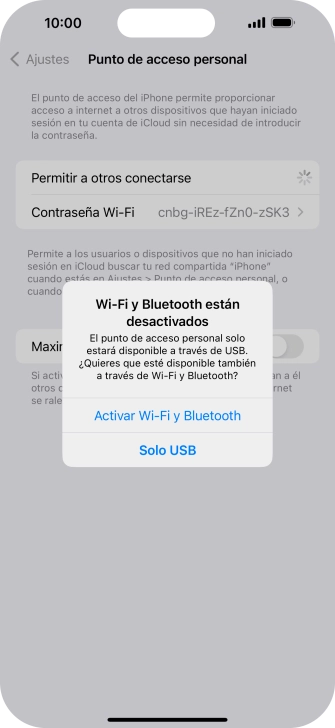 Si el wifi está desactivado, pulsa Activar Wi-Fi y Bluetooth.