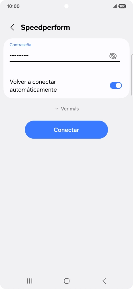Introduce la contraseña de la red wifi y pulsa Conectar.
