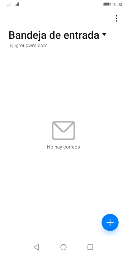 Pulsa la lista desplegable de las cuentas de correo electrónico.