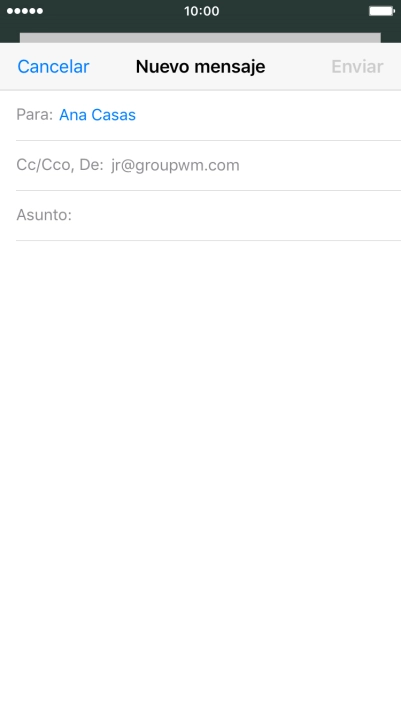 Pulsa Asunto: e introduce el asunto deseado.