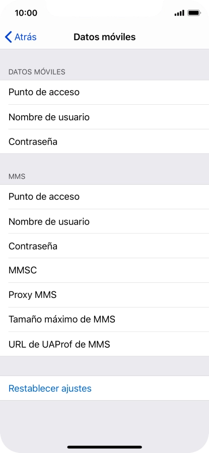 Pulsa  Punto de acceso e introduce airtelwap.es.