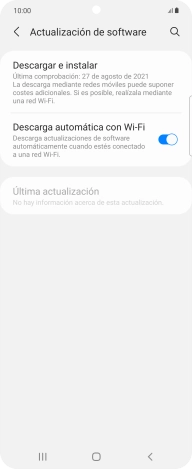 Pulsa Descargar e instalar. Si hay una versión de software nueva disponible, aparecerá ahora en la pantalla. Sigue las indicaciones de la pantalla para actualizar el software del teléfono.