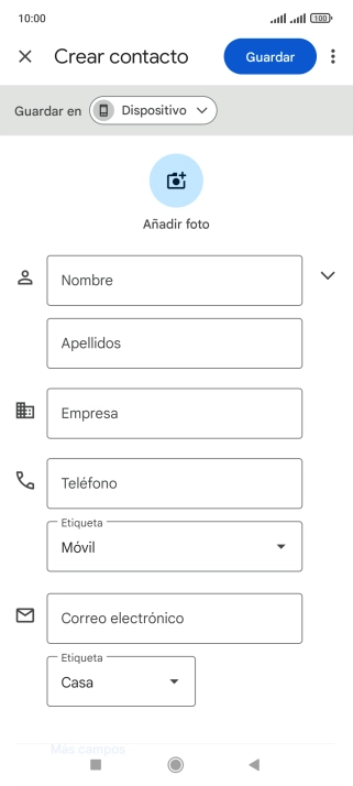 Pulsa Nombre e introduce el nombre deseado.