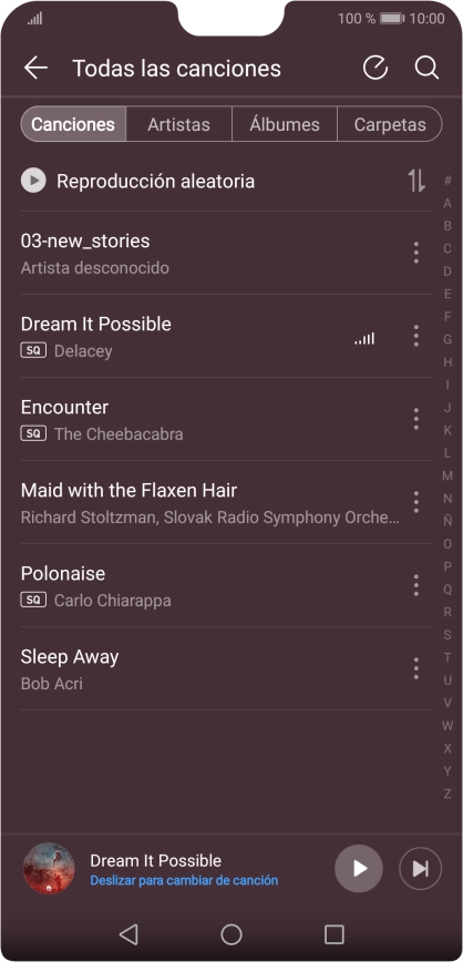 Pulsa la categoría deseada.