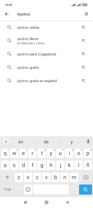 Introduce el nombre del tema o de la app y pulsa el icono de búsqueda.