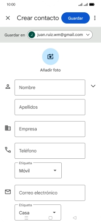 Pulsa la lista desplegable junto a 