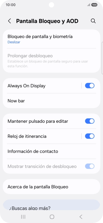 Pulsa Bloqueo de pantalla y biometría.