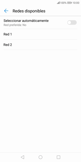 Pulsa la red deseada.