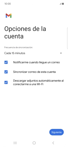 Si aparece en la pantalla esta imagen, tu cuenta de correo electrónico ha sido reconocida y configurada automáticamente. Sigue las indicaciones de la pantalla para introducir más información y terminar la configuración.