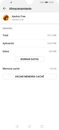Pulsa VACIAR MEMORIA CACHÉ.