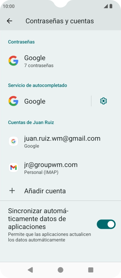 Pulsa el indicador junto a 