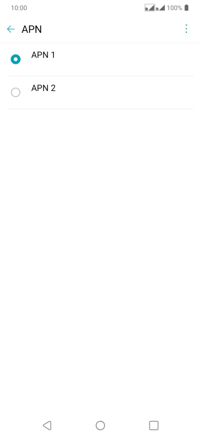 Pulsa en el campo junto a la conexión de datos para activarla.