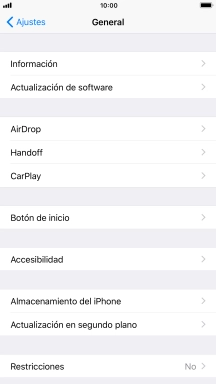 Pulsa Almacenamiento del iPhone.