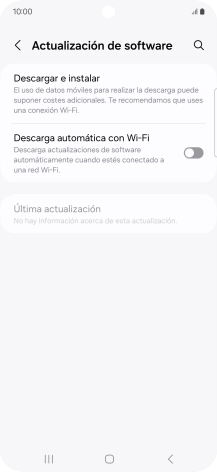 Pulsa Descargar e instalar. Si hay una versión de software nueva disponible, aparecerá ahora en la pantalla. Sigue las indicaciones de la pantalla para actualizar el software del teléfono.