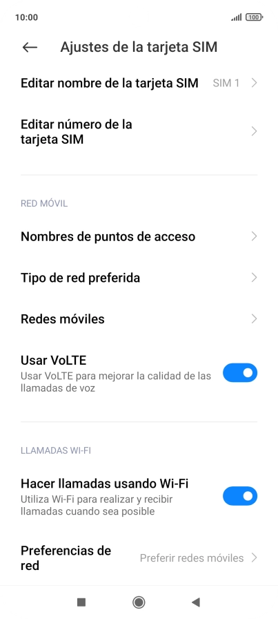 Pulsa Nombres de puntos de acceso.